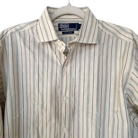 Mens Vintage Polo Ralph Lauren LS Button Down shirt size XL 16 1/2 Western Style - Picture 3 of 6